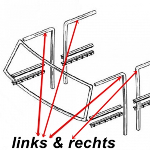 Jeep Wagoneer & Grand Wagoneer SJ 4er Set Fensterführung Dichtung Glasführungsgummi Tür vorne & hinten 63-91