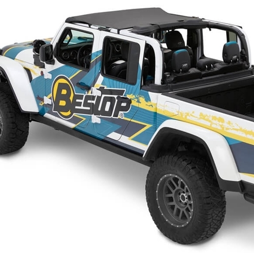 Jeep Gladiator JT Header Bikini Top Targa Style Black Diamond Bestop 19-