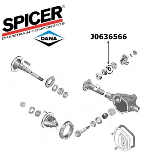 Jeep Wrangler YJ Anlaufscheibe außen Kegelradlager Dana 44 Hinterachse Spicer 87-95
