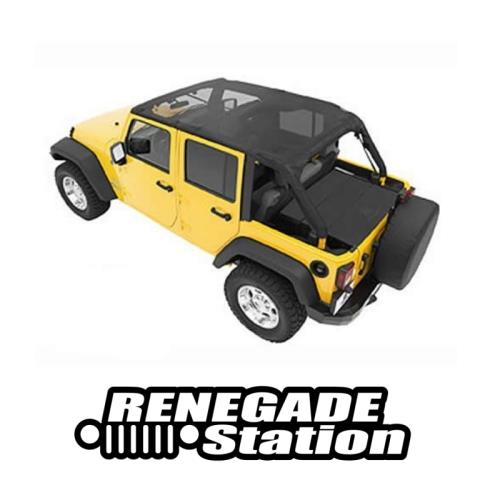 Jeep Wrangler JK 4türer Header Bikini Top Safari Style Mesh Bestop 07-09