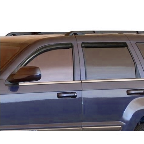 Jeep Grand Cherokee WH WK Windabweiser 4teilig Rauchglas Acryl Fensterblenden 05-10
