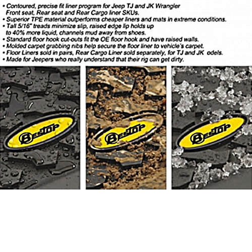 Jeep Wrangler JK 4-türer Fußmatte Fußraumwanne hinten All Terrain Bestop 07-17