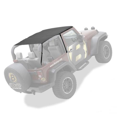 Jeep Wrangler JK 2türer Header Bikini Top Safari Style Black Diamond Bestop 10-18