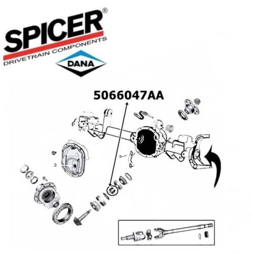 Jeep Wrangler JK Stauchhülse Differential Eingang Dana 30 & 44 VA Spicer 07-18