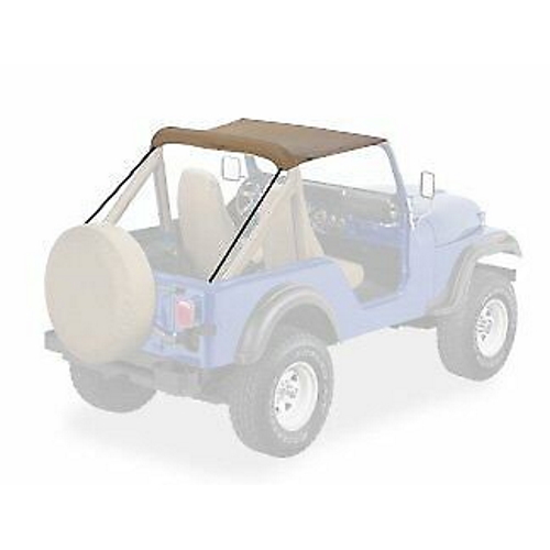 Jeep CJ5 Bikini Top Traditional Bestop Tan Denim Bestop 76-83