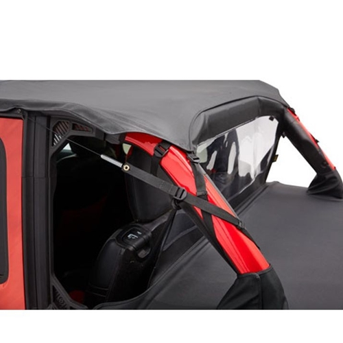 Jeep Wrangler JL 4türer Header Safari Bikini Top Cable Style Black Diamond Bestop 18-