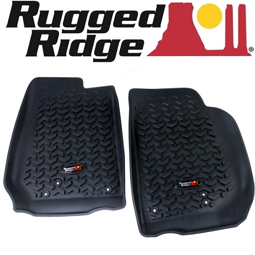 Jeep Wrangler JK Set Fußmatten Gummimatten Fußraumwannen vorne All Terrain Rugged Ridge 07-18