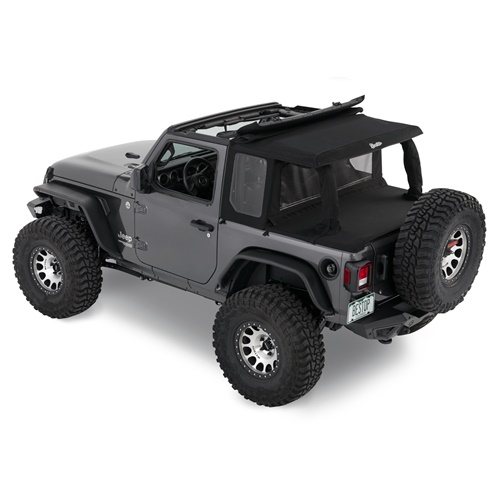 Jeep Wrangler JL 2türer Halftop Conversion Kit Verdeck Trektop Black Twill Bestop 18-