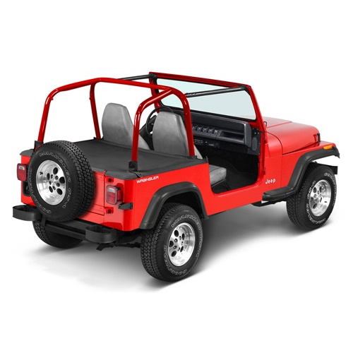 Jeep Wrangler YJ Duster Deck Cover Abdeckung Laderaum Hardtop Model schwarz Bestop 92-95