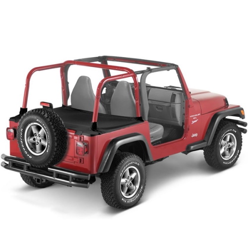 Jeep Wrangler TJ Duster Deck Cover Laderaum Abdeckung Black Denim 96-02