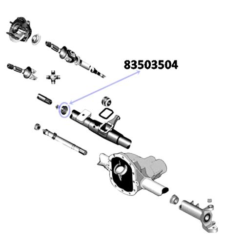 Jeep Cherokee XJ Simmerring im Achsrohr rechts trennbare Steckachse Dana 30 Vorderachse Spicer 87-92