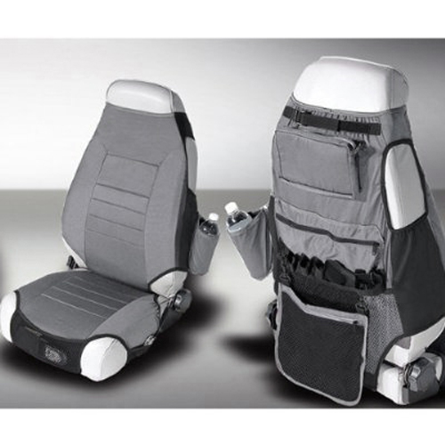 Jeep CJ Wrangler YJ TJ Sitzbezüge Sitzbezug Sitzschoner grau vorne 76-06