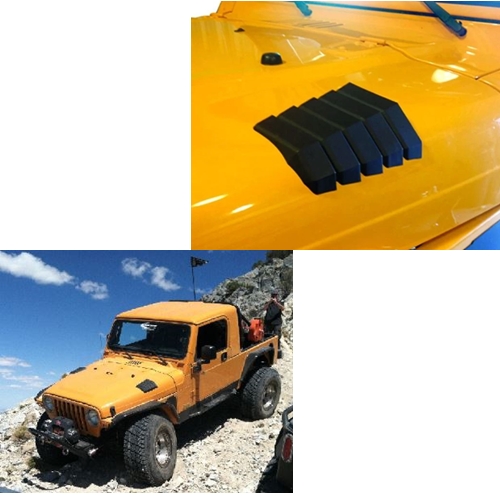 Jeep Wrangler TJ Lufthutze für die Motorhaube Satz links & rechts schwarz Daystar 96-06