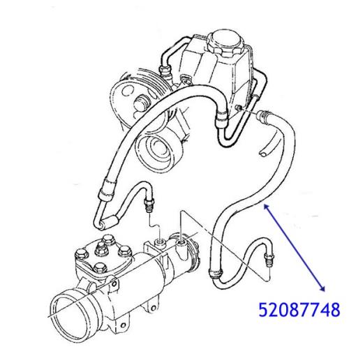 Jeep Grand Cherokee ZJ ZG 5,2 ltr. Servoschlauch Servorücklaufschlauch LHD 92-98