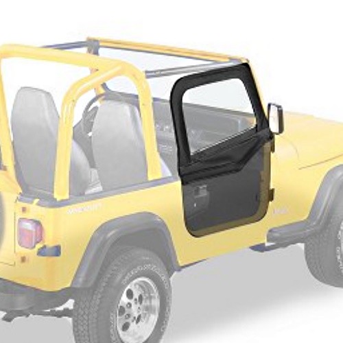 Jeep Wrangler YJ Set Aufsteckfenster runde Türecken schwarz Denim Bestop 87-95