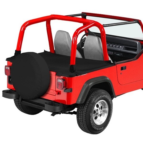 Jeep Wrangler YJ Duster Deck Cover Abdeckung Heckabdeckung Black Denim Bestop 92-95