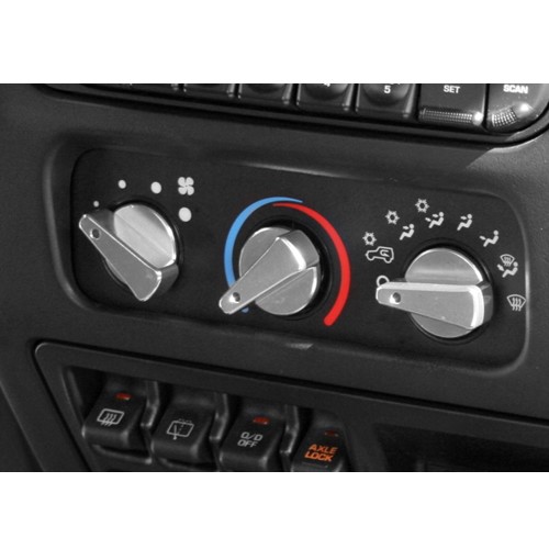 Jeep Wrangler TJ Schalter Set Knöpfe blau hinterleuchtet für Lüftung Alu Armaturenbrett 99-06