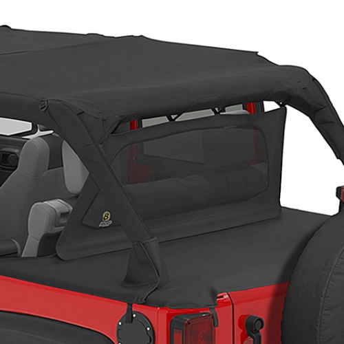 Jeep Wrangler JK 4-türer Windjammer Windschott Schwarz Diamond Bestop 07-18