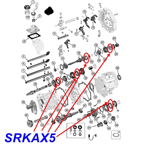 Jeep Cherokee XJ Synchronring Komplett Set AX5 Schaltgetriebe 84-01