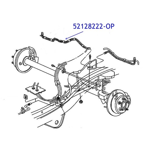 Jeep Grand Cherokee ZJ ZG Bremsleitung Dana 35 hinten rechts