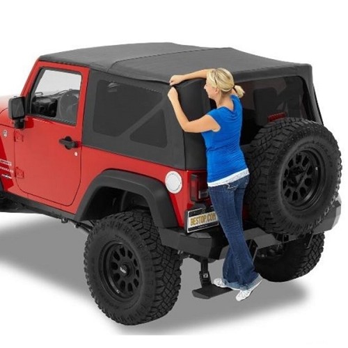 Jeep Wrangler JK 2türer Satz getönte Scheiben für Orginal Verdeck Black Diamond Bestop 11-18