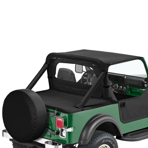 Jeep Wrangler YJ Duster Deck Cover Abdeckung Laderaum schwarz Crush Bestop 87-91