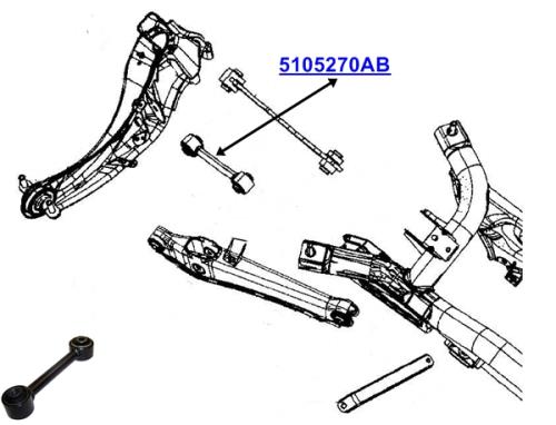 Jeep Compass Patriot MK eine Stabistange Koppelstange hinten Längslenker 07-17