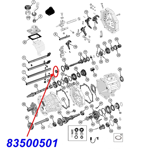 Jeep Cherokee XJ Simmerring Eingang Eingangswelle AX4 AX5 Schaltgetriebe 84-01
