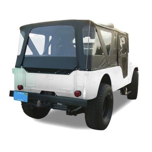 Jeep CJ6 Softtop Verdeck Tigertop mit einteiligen Softtüren Bestop Black Crush 55-81