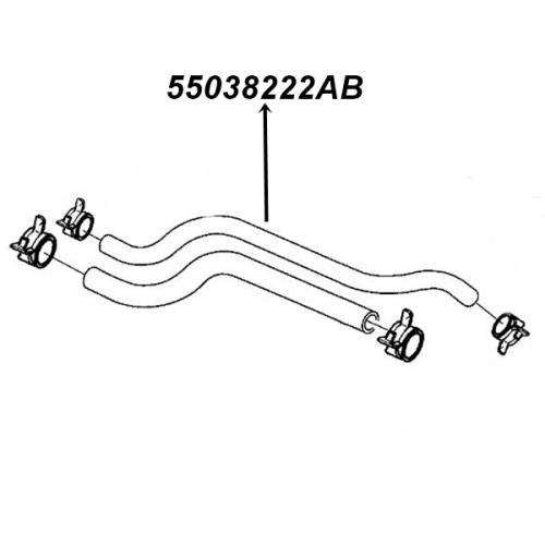 Jeep Wrangler TJ 2,5 ltr. Heizungsschlauch HVAC Schlauch Heizungskühler Ausgang Rücklauf Gates Bj. 2002