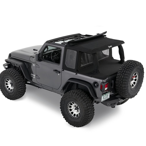 Jeep Wrangler JL 2türer Halftop Conversion Kit Verdeck Trektop Black Twill Bestop 18-