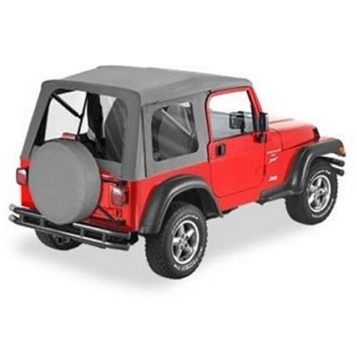 Jeep Wrangler TJ Supertop Softtop Verdeck für Stahltüren Grau Denim Bestop 96-06
