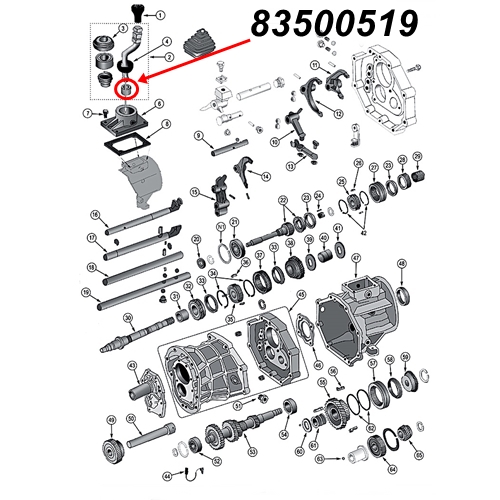 Jeep Cherokee XJ Gummipuffer Schaltbuchse Schaltgestänge AX15 Schaltgetriebe 87-99