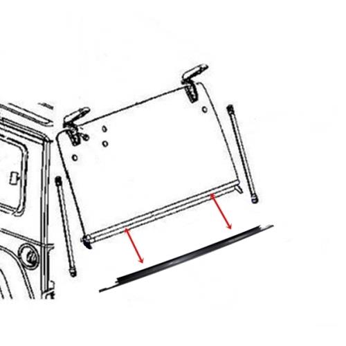Jeep Wrangler JK Kunststoffhalter Schiene Halter für untere Heckscheibendichtung Hardtop Modell 11-18
