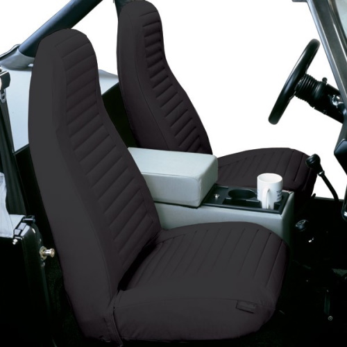 Jeep Wrangler YJ Sitzbezüge Sitzbezug Paar vorne schwarz Denim Bestop 92-95