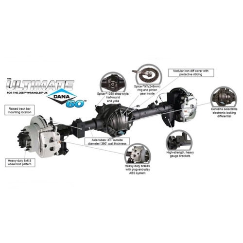 Jeep Wrangler JK Ultimate Dana 60 Hinterachse mit Eaton E-Locker Übersetzung 5.38 Spicer 07-18