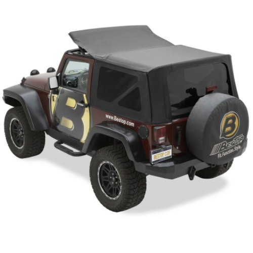 Jeep Wrangler JK 2türer Ersatzverdeck Verdeck Verdeckhülle getönte Scheiben Black Sailcloth 11-18