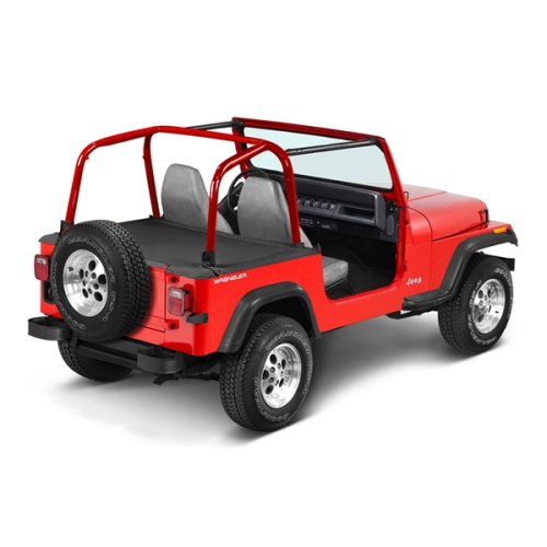 Jeep Wrangler YJ Duster Deck Cover Abdeckung Laderaum schwarz Denim Bestop 92-95