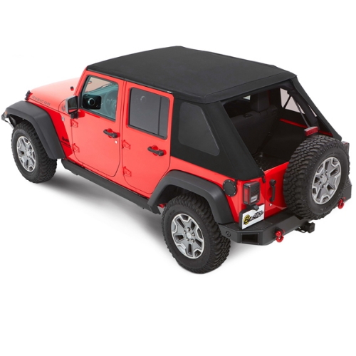 Jeep Wrangler JK 4-türer Trektop NX Plus Softtop Verdeck schwarz Diamond Bestop 07-18