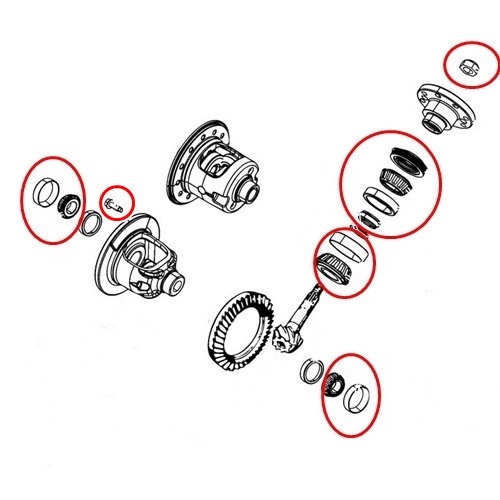Jeep Gladiator JT Maskit Lager & Dichtsatz Masterkit Dana 44 AdvanTEK HA Spicer 18-22