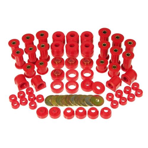 Jeep Wrangler YJ Karosseriebuchsen Fahrwerksbuchsen Komplettsatz rot Prothane 87-95