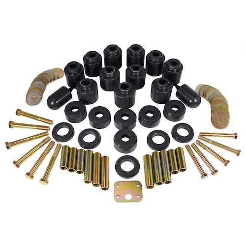 Jeep Wrangler TJ Bodyauflage Karosserieauflage Set Auflage Karosserie Höherlegung 1" schwarz Prothane 96-06
