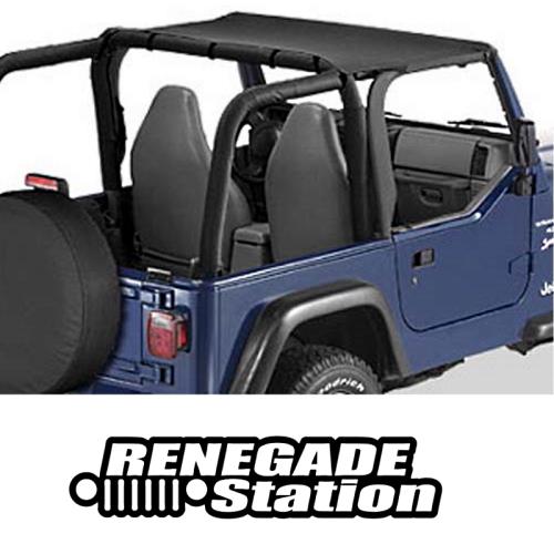 Jeep Wrangler TJ Bikini Top Strapless Style Black Denim Bestop 96-02