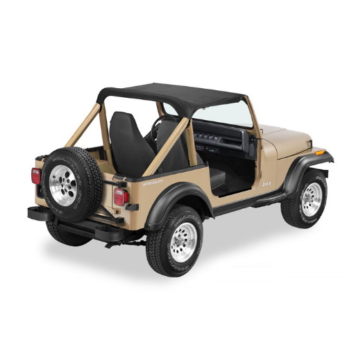 Jeep Wrangler YJ Bikini Top Strapless Style Black Crush 87-91