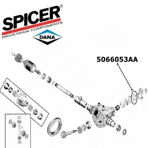 Jeep Cherokee Liberty KJ Simmerring Kardan Eingang Dana 30 Vorderachse Spicer 02-07