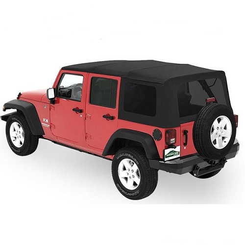 Jeep Wrangler JK 4türer Ersatzverdeck Verdeck Verdeckhülle getönte Scheiben Black Diamond 07-09