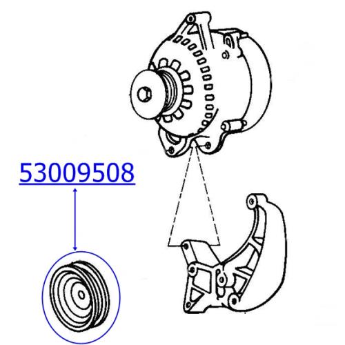 Jeep Grand Cherokee ZJ ZG 5,2 ltr. & 5,9 ltr. V8 Umlenkrolle Spannrolle Laufrolle 92-98