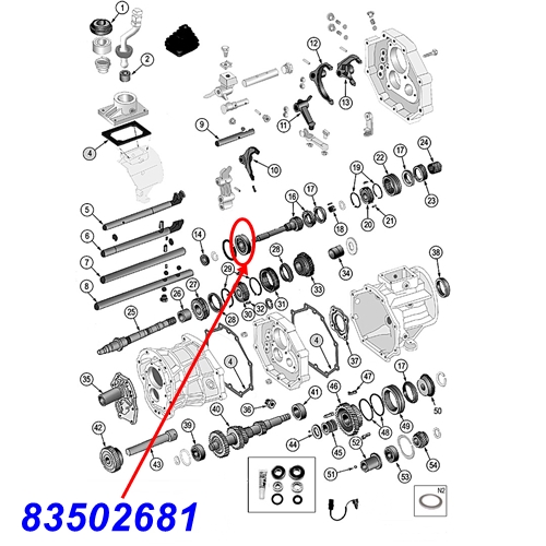 Jeep Cherokee XJ vorderes Lager der Eingangswelle AX4 & AX5 Schaltgetriebe 86-01