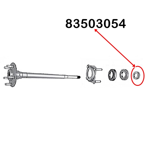 Jeep Grand Cherokee WJ WG Schrumpfring Steckachse Radlager außen Dana 44 Hinterachse Spicer 99-04