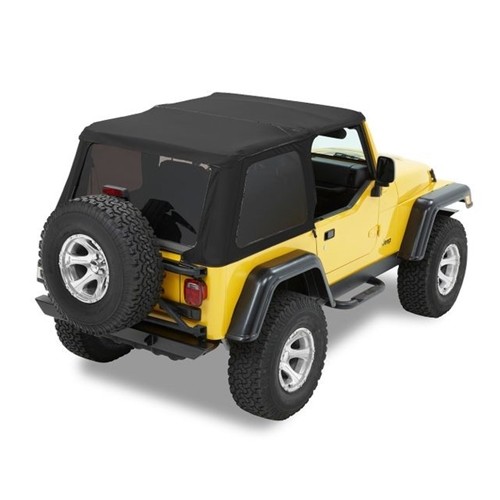 Jeep Wrangler TJ Trektop NX Verdeck Top getönte Scheiben schwarz Black Twill 96-06